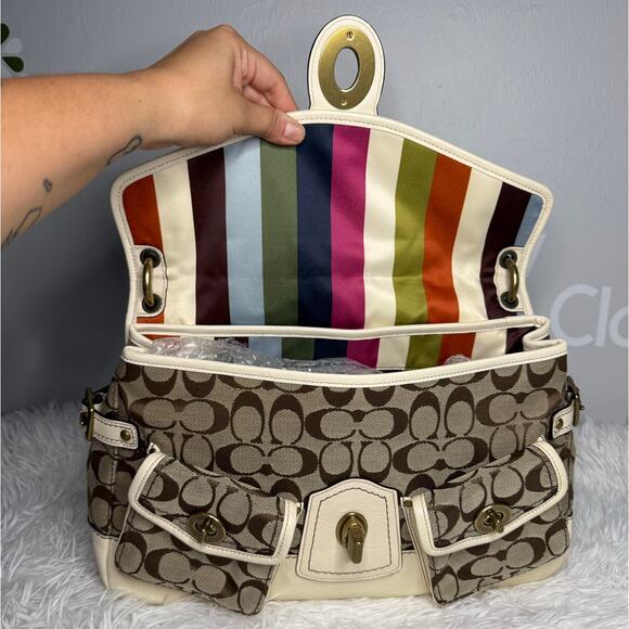 y2k COACH Legacy 2007 Leigh Turnlock Shoulder Bag - Picture 11 of 16